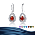 wholesale S925 Silver Moissanite Drop Earrings, Foreign Trade Hot-Style, Niche Fashion Trend, Luxurious High-End Sense Wholesale-0-10