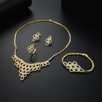 wholesale S925 silver chic-style designer luxury banquet jewelry set with full for wedding and evening party-Wedding banquet jewelry customization