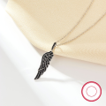 wholesale S925 Sterling Silver Cross Border Hot-Selling Black Angel Wing Ring Necklace, Light Luxury Fashion Ins Style New Jewelry-0-2