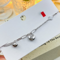 wholesale S925 Sterling Silver Maker's Plump Fortune Plain Silver Bracelet, Fashionable Neo-Chinese Minimalist Design High-End Sense Jewelry-0-2