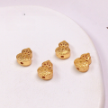 wholesale Metal S925 gold-plated gold bean calabash five-strand spacer bead through-hole accessories bracelet necklace stringing DIY semi-finished products-0-3