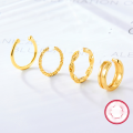 wholesale Metal Material 925 Silver Earring French Minimalist Versatile Ear Clip Women Twist Plain Hoop No Piercing Ear Clasp Foreign Trade Jewelry Ins Style-0-1