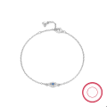 wholesale 925 Silver Cross-Border Hot-Sell Women's Diamond-Inlaid Evil Eye Korean Minimalist INS High-End Bracelet-0-6