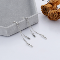 wholesale S925 Sterling Silver Hip Hop Street Harajuku Chain Tassel Minimalist Earrings Trendy Creative Internet-Famous Earrings-0-1