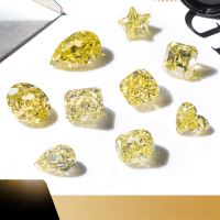 wholesale 18K gold natural yellow diamond loose stone custom 1-carat fancy color diamond earrings fancy intense yellow diamond ring necklace loose diamond-18K Rose Gold>Customized Deposit