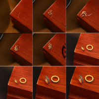 wholesale Metal Material: 925 Silver Plated 24K Gold with Colored Zirconia Spacer Clasp Connector Universal Clasp Necklace Clasp Fittings DIY Accessories-Sichuan Peppercorn Button