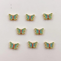 wholesale Gold-plated S925 Silver Butterfly Dangle Enamel Bracelet Necklet Bracelet Accessories DIY Handmade Spacer Beads Semi-finished Components-0-8