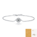 wholesale S925 Sterling Silver Light Luxury Moissanite Round Beaded Bracelet Simple and Elegant Gift Lady-like Bracelet Small and Unique High-end Sense-0-6