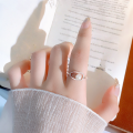 wholesale 925 Sterling Silver Pearl Ring Women, Small Niche Design, High-End Sense, Light Luxury, Ins Minimalist Style, Openable Fashion Personality Ring-0-3