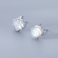wholesale S925 Sterling Silver Maker Shell Ear Studs for Women, Trendy Design Earrings, Valentine's Day Gift for Girlfriend-0-3