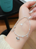 wholesale S925 Sterling Silver Butterfly Pearl and Broken Silver Bracelet for Women, New Chinese-style Small Design, National Style Versatile Hand Accessory Gift-0-25
