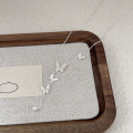 wholesale S925 Sterling Silver Shell Butterfly Necklace for Women, Korean Minimalist Design, Elegant and Luxurious Collarbone Chain-0-4