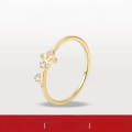 wholesale S925 Sterling Silver Plated with Moissanite, Small Aesthetic Scepter Ring for Women, Golden Dawn Series Gold Plated Ring New Design-0-0