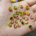 wholesale S925 Gold Plated Silver Natural Tourmaline Round Bead with Hole Bracelet String DIY Accessory Semi-finished New Design-0-2
