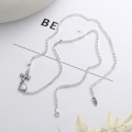 wholesale S925 Sterling Silver Retro Heart Cross Splice Necklace Ins Sweet Temperament Lady Style Collarbone Chain-0-2