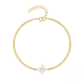 wholesale S925 Sterling Silver Women's Bracelet with Snowflake Pendant-0-5