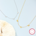 wholesale S925 Sterling Silver Minimalist Design Versatile Women's Initial Pendant Choker Necklace, Popular in Europe and America-0-1