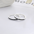 wholesale S925 sterling silver epoxy black line ear hoops, trendy sweet and cool style, hip-hop unisex earrings-0-2