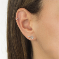 wholesale 925 Sterling Silver Ins Style Snake-shaped Zircon Accent Earring Wire Stud Earrings For Trendsetters-0-2