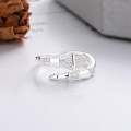 wholesale S925 Sterling Silver Trendy Cross-Border Best-Selling Rattlesnake Inlaid Shining Diamonds Light Luxury Elegant Open Adjustable Ring for Women-0-2