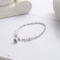 wholesale S925 Sterling Silver Interlocking Bamboo Knot Lily of the Valley Pearl Bracelet Fresh Sweet Elegant Gentle Feminine Jewelry-0-2