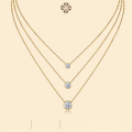 wholesale S925 Silver New Small Ins Stacking Necklace High-end Autumn and Winter Moissanite Collarbone Chain-0-0