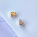 wholesale S925 Sterling Silver with Natural Brazilian Citrine Accessories Spacer Beads for DIY Crystal Bracelet Necklace Pendant Teardrop-0-6
