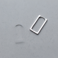 wholesale Sterling silver ear clasps women Korean style fashion hollow rectangle ear clasps elegant personality geometric earrings G0451-S925 Silver Earrings 925 Silver