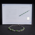 wholesale 925 Silver Vintage Chinese Style Four-Leaf Clover Inlaid with Hetian Jasper Green Jade Bracelet for Women with Certificate-0-3