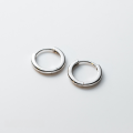 wholesale 925 Sterling Silver Minimalist Smooth Round Hoop Earrings Unisex Cool Style M04015-0-7