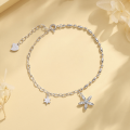 wholesale S925 Sterling Silver Romantic Starfish Bracelet for Women, Summer Korean Version Ins Style Exquisite Niche Design Hand Accessory-0-0