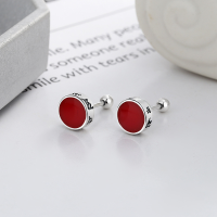 wholesale S925 Sterling Silver Retro Vintage Style South Red Literary and Scholarly Simple Elegant Versatile Earrings for Women-YFR210/approx. 2.9g 925 silver