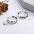 wholesale S925 silver chain-style spliced tassel eight-pointed star floral pendant ring in a Korean-Japanese sweet and edgy style for women-0-1