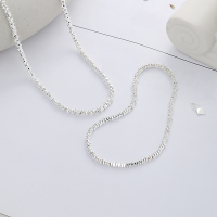 wholesale S925 Sterling Silver Korean-style Trendy Creative Triangular Geometric Broken Silver Minimalist Bracelet and Necklace for Women-YL395/bracelet about 6 grams 925 silver