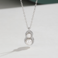 wholesale S925 Sterling Silver Freshwater Pearl Necklace with Winter Chinese-inspired Pendant Women's Designer Pendant Gourd Collarbone Chain Wholesale-0-0