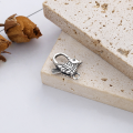 wholesale S925 Sterling Silver Retro Vintage Creative 3D Floral Pattern Bird Pastoral Style DIY Universal Clasp-0-1