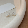wholesale S925 Sterling Silver U-Shaped Natural Freshwater Pearl Earrings for Women, Exuding a Unique and Sophisticated Aura, Versatile Accessories-0-4