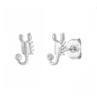 wholesale S925 Sterling Silver Creative Fun Scorpion Fashion Earrings,ins-Platinum 925 silver