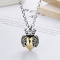 wholesale S925 Sterling Silver Korean-style Creative Crown Heart Wings 3D Pendant for DIY Sweater Chain-0-2