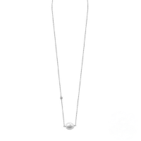 wholesale S925 Sterling Silver Double Layer Cross Star Moon Crystal Pearl Necklace For Women-Platinum-Style 2 925 Silver