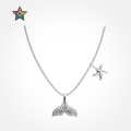 wholesale S925 silver Korean hit mermaid tail starfish pendant design summer delicate women's collarbone necklace-0-0