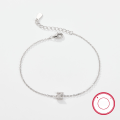 wholesale 925 Sterling Silver 26 Letters Zircon Inlaid Minimalist Luxury High-End Ins Style Cross-Border Best-Selling Jewelry Bracelet-0-35