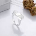 wholesale S925 silver trendyins style silver shell texture creative niche design open ring-0-0