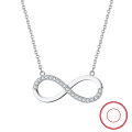wholesale S925 Sterling Silver Infinity Symbol Zirconia Collarbone Necklace, Cross-Border Bestseller, Direct from Manufacturer-0-0