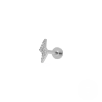 wholesale S925 Sterling Silver 18g Flat Head Push-pin Cartilage Ear Stud, Popular In Europe And America For Ear Piercing-Single platinum #9