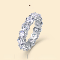 wholesale 925 Sterling Silver, Popular in Europe and America, Minimalist Ins Style Moissanite Ring, High Version, Niche Design, Non-Tarnish-Moissanite 50 points US No. 9