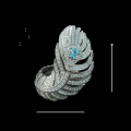 wholesale 925 Silver Gold-Plated Ring with High-Carbon Diamonds, Feather Design, Aquamarine, High-End Jewelry, Versatile Accessories, Women's Style Ring-0-2