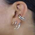 wholesale S925 Sterling Silver Creative Polished Horn Single Ear Stud, Trendy Cross-border Ins Earring-0-2