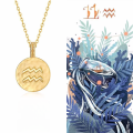 wholesale S925 Silver Minimalist European and American Style Zodiac Round Pendant Without Chain, Women's Viral Wholesale Zodiac Necklace-0-15