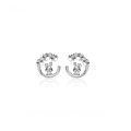 wholesale 925 Sterling Silver Summer Vacation Style High-end Delicate Floral Earrings Fairy Ins Bunny Ear Studs-0-0